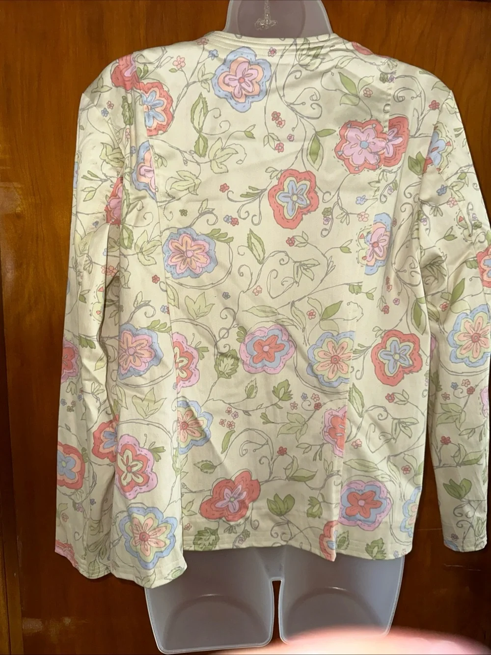 Sigrid Olsen Sport Pure Provence Floral Jacket L Cotton Blend One Button